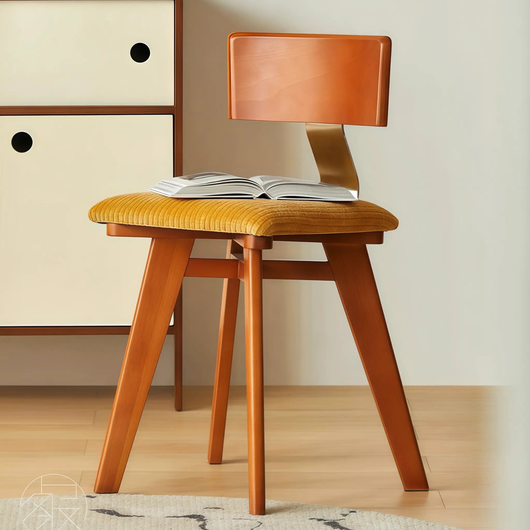 Galen Birch Corduroy Dining Chair