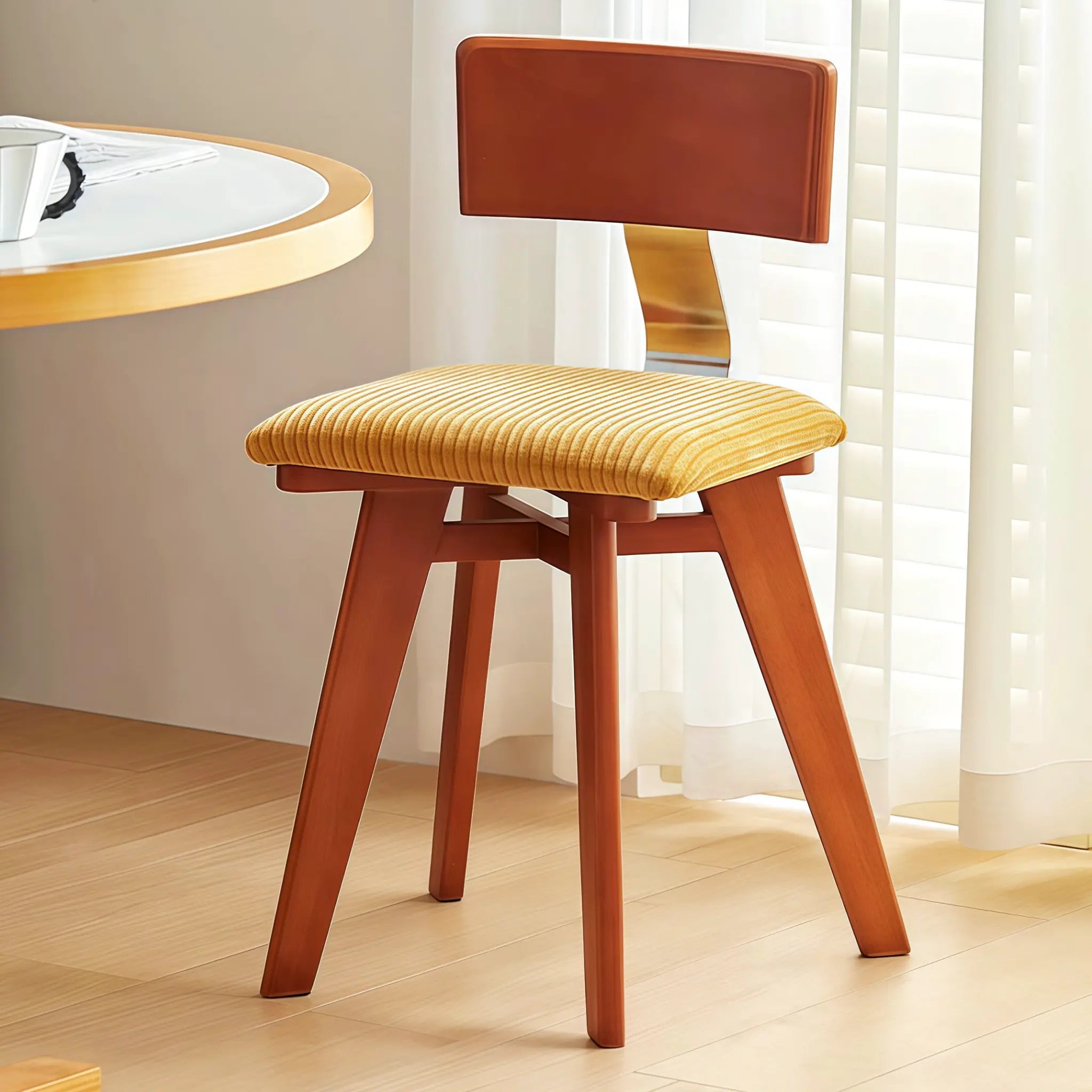 Galen Birch Corduroy Dining Chair