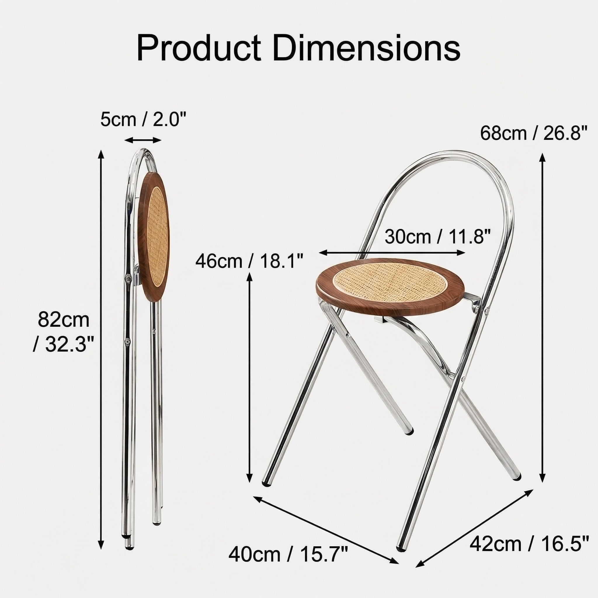 Luma Rattan Folding Chair