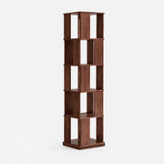 Luke Rubber Wood Rotating 5-Layer Bookshelf