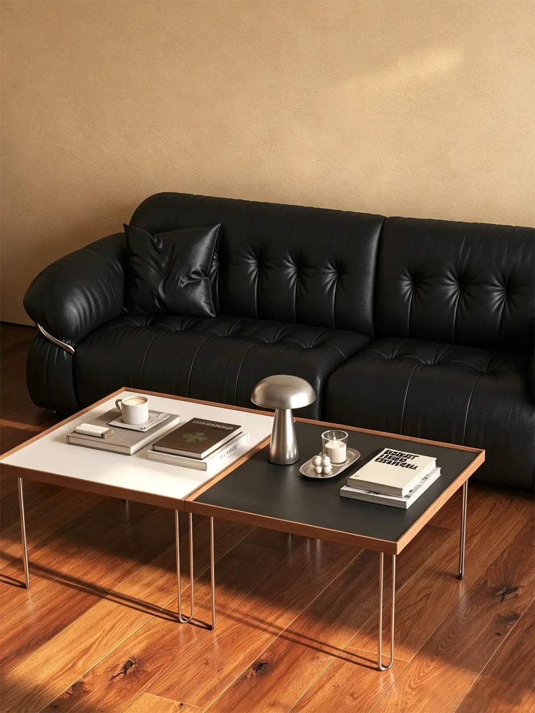 Irene Patterned Glass Square Coffee Table