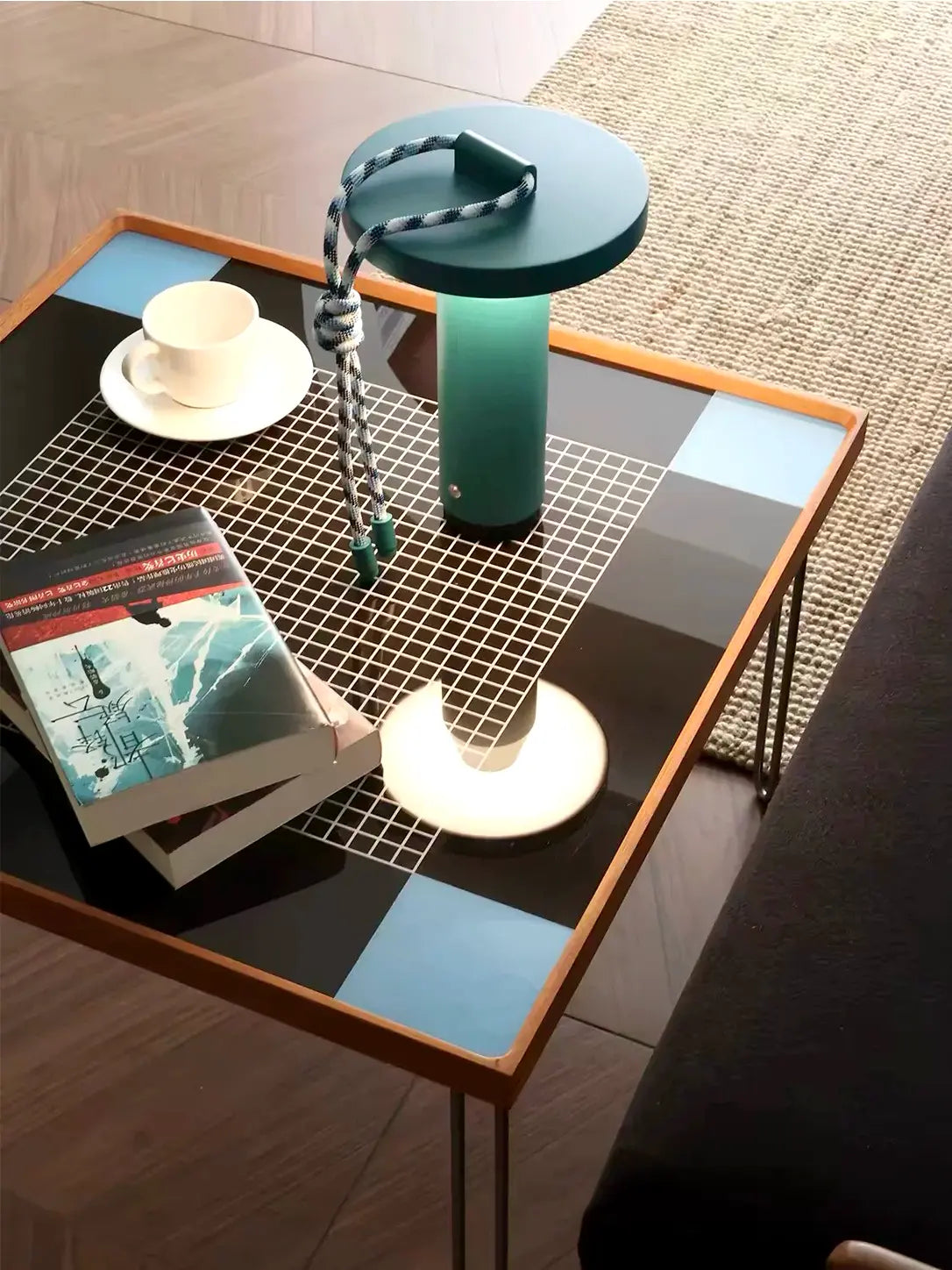 Irene Patterned Glass Square Coffee Table