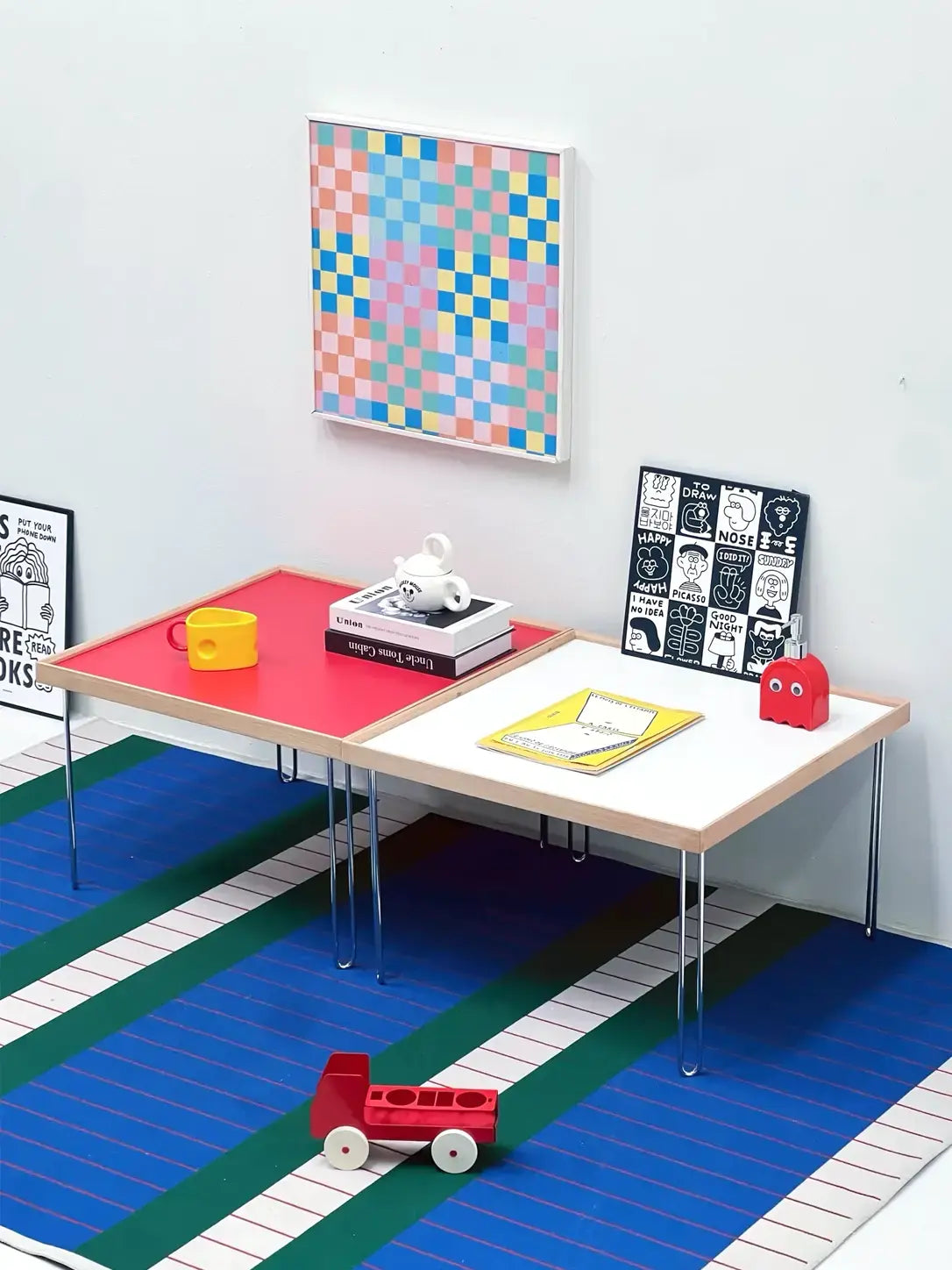 Irene Patterned Glass Square Coffee Table
