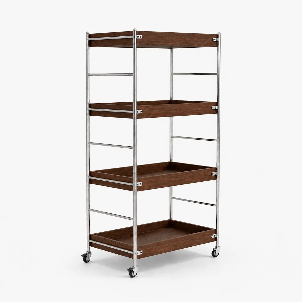 Tove Solid Wood Rolling Cart