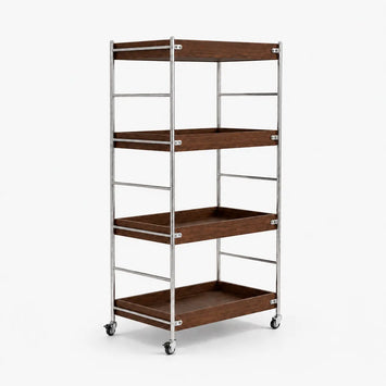 Tove Solid Wood Rolling Cart