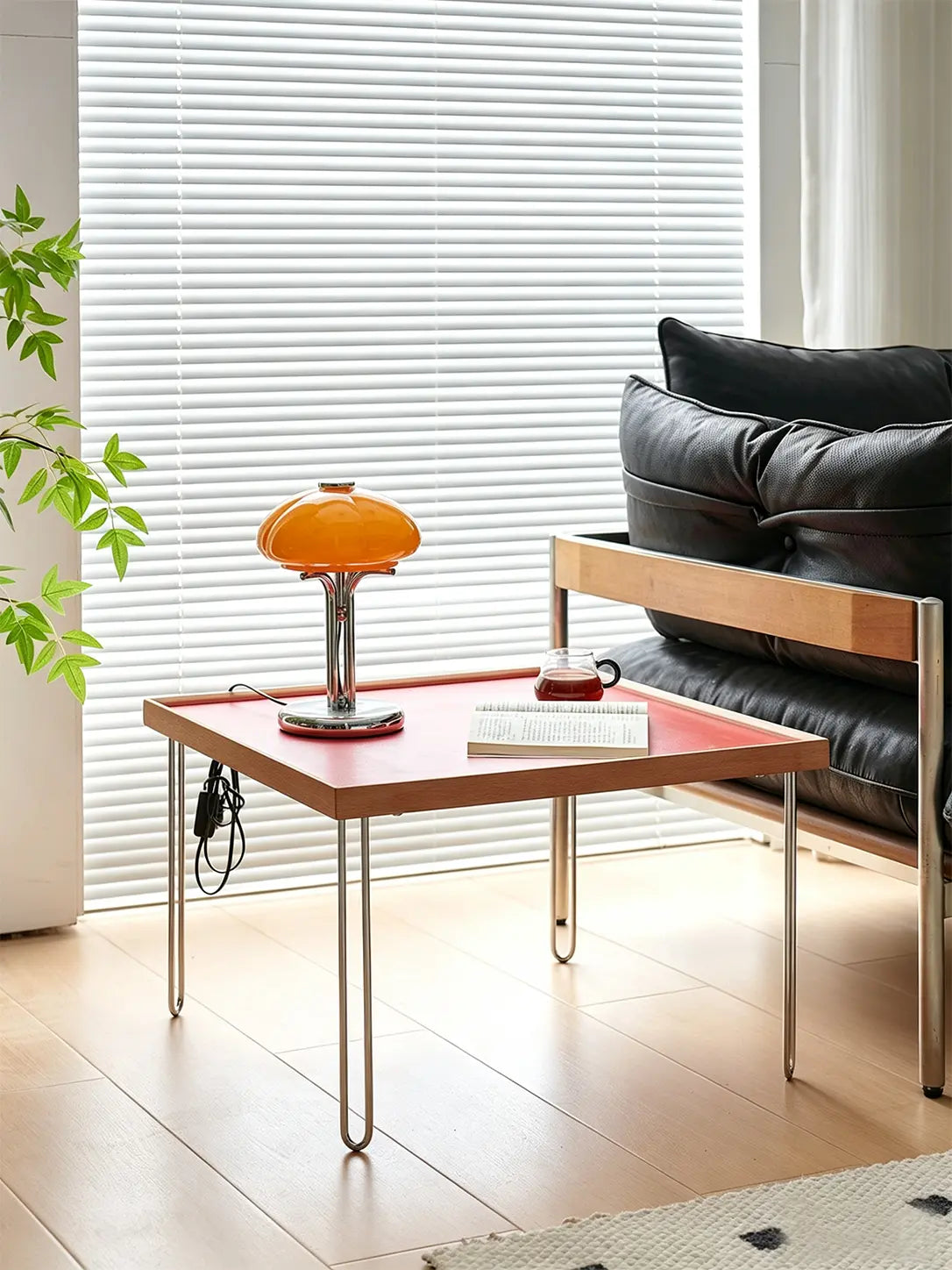 Irene Patterned Glass Square Coffee Table