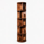 Luke's Wood Rotating 5-Tier Bookshelf