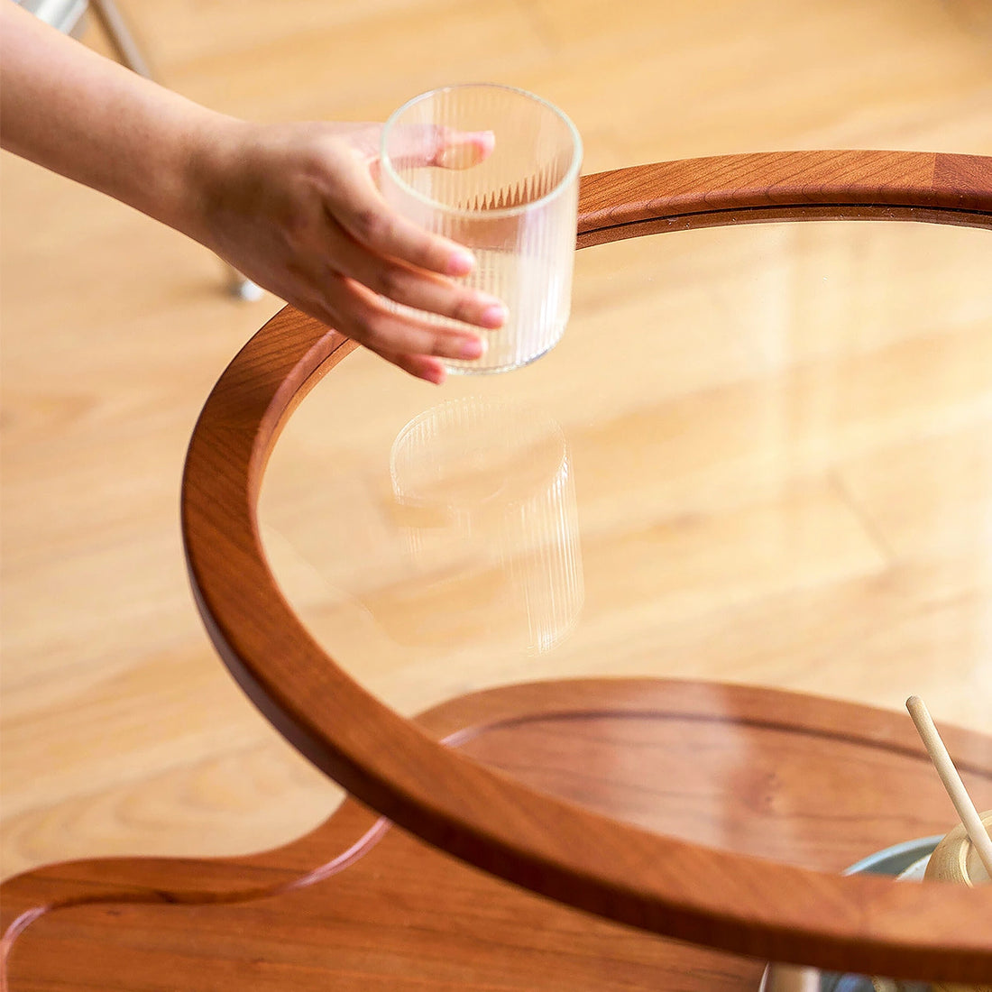 Rounded Cherry Wood Frame