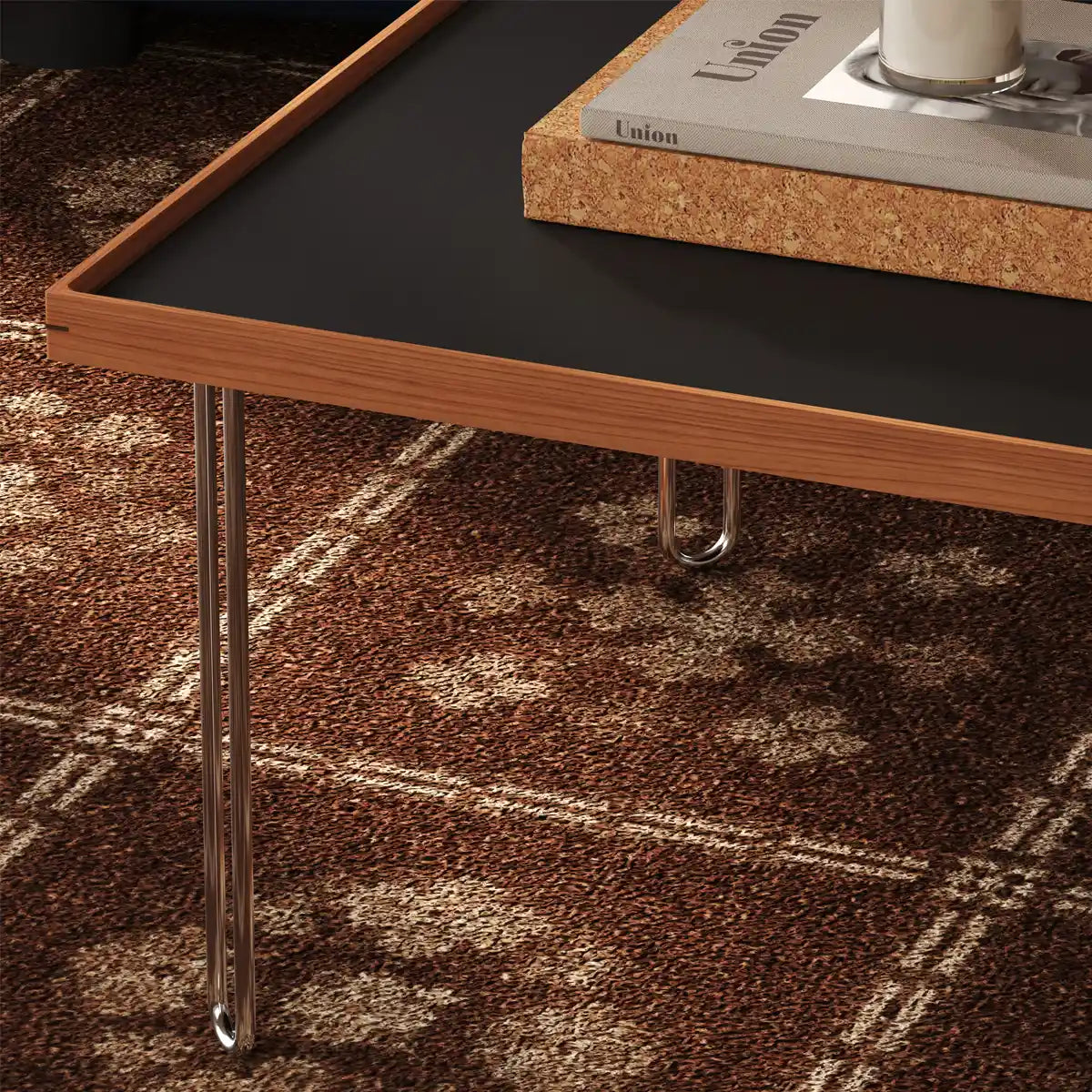 Irene Patterned Glass Square Coffee Table