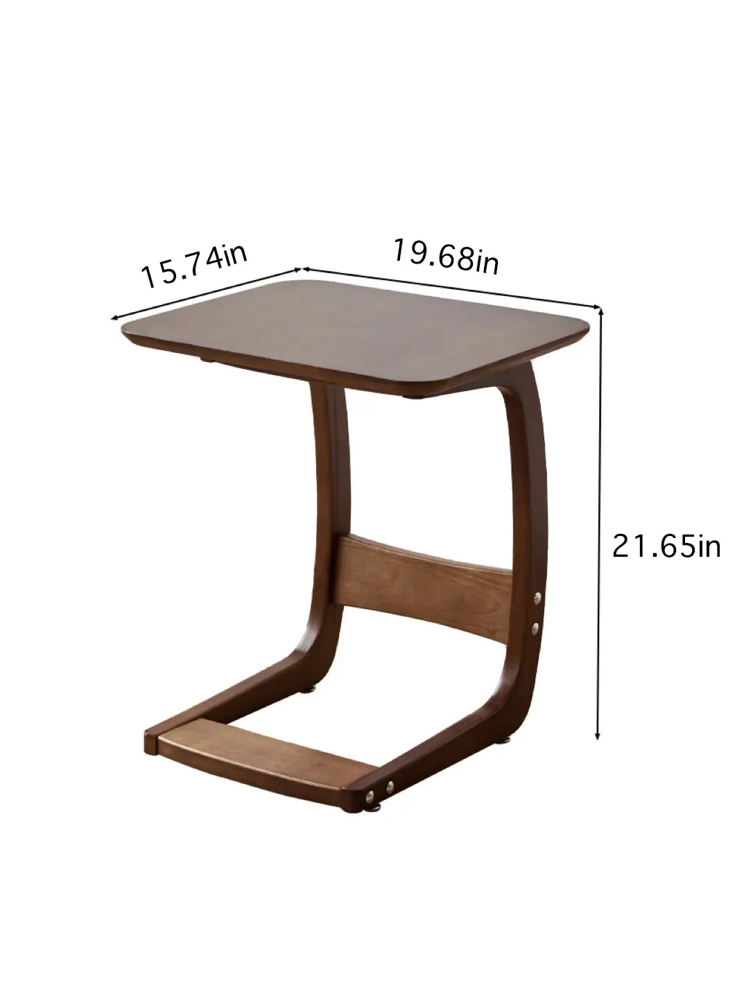 Nilo Solid Wood C-Shaped Side Table