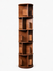 Luke's Wood Rotating 5-Tier Bookshelf