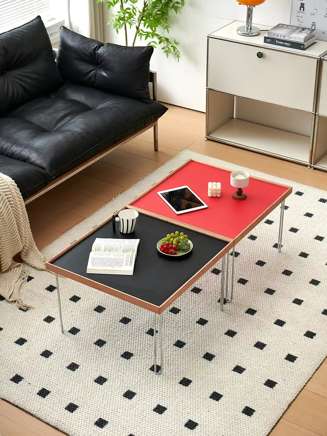 Irene Patterned Glass Square Coffee Table