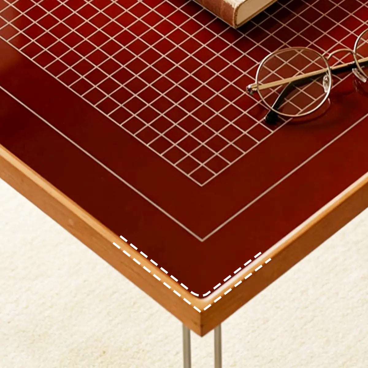 Irene Patterned Glass Square Coffee Table