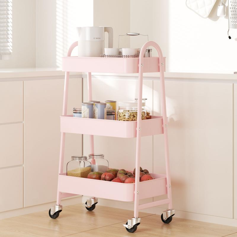 3 Tier Metal Storage Utility Cart with Wheels