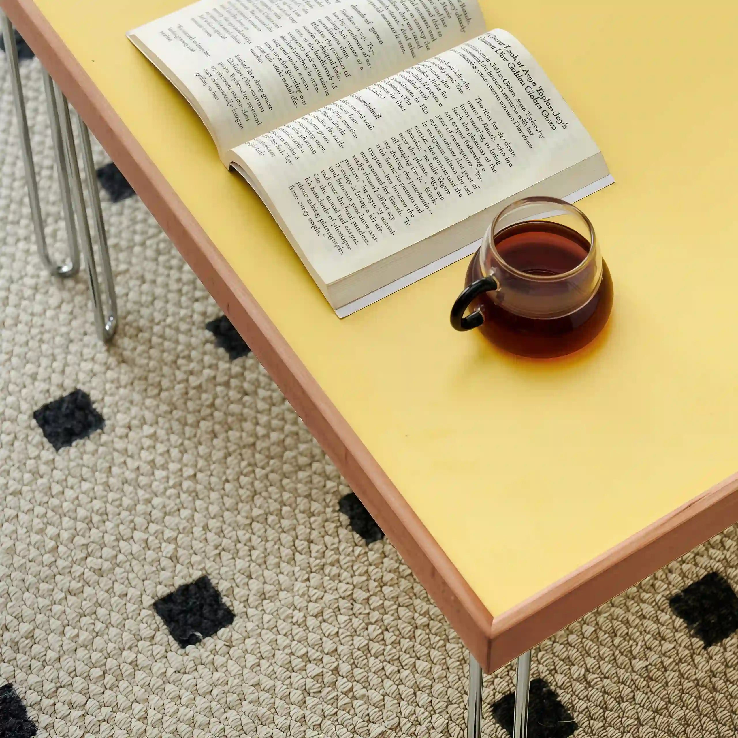 Irene Patterned Glass Square Coffee Table