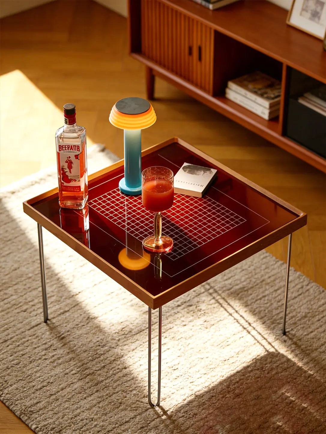 Irene Patterned Glass Square Coffee Table