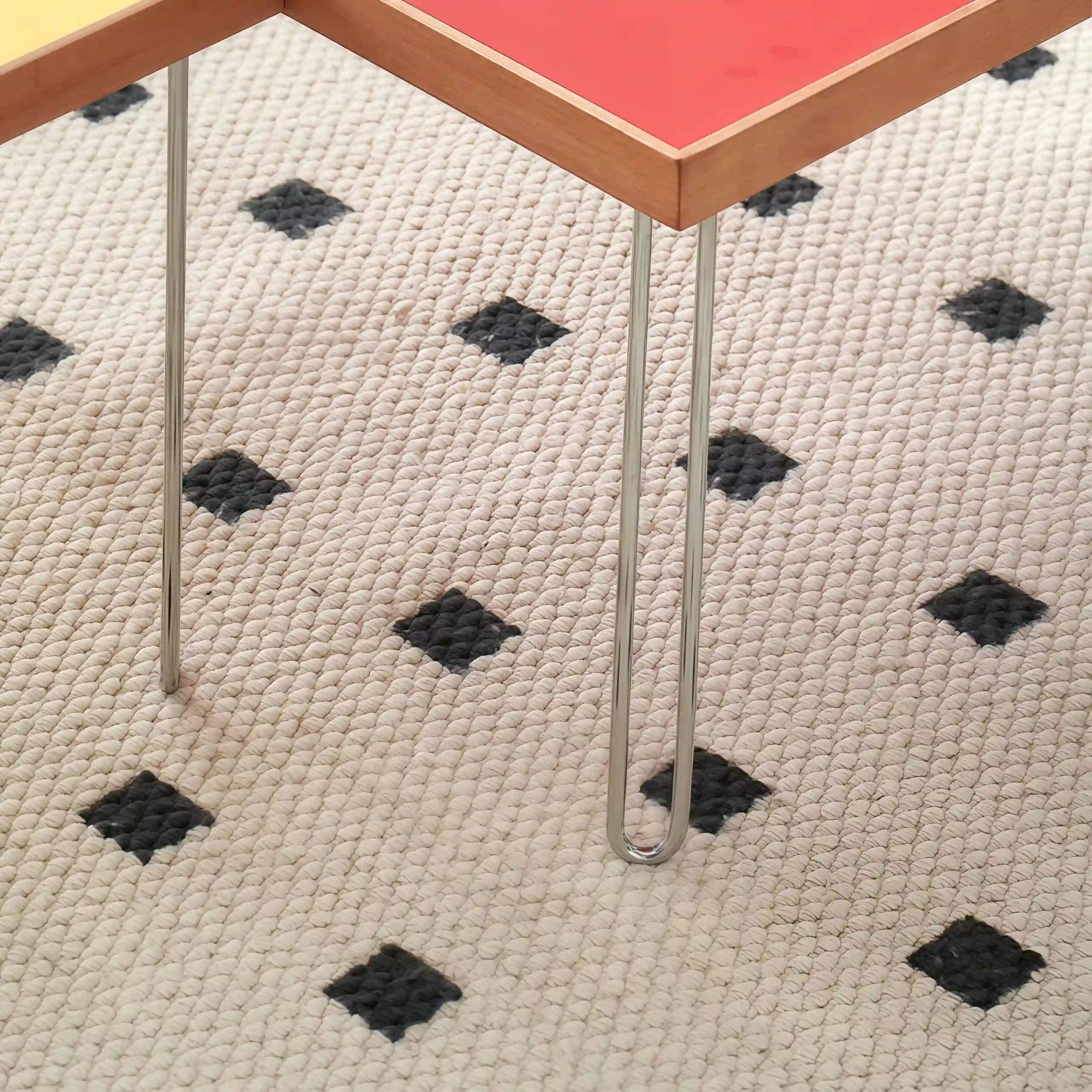 Irene Patterned Glass Square Coffee Table