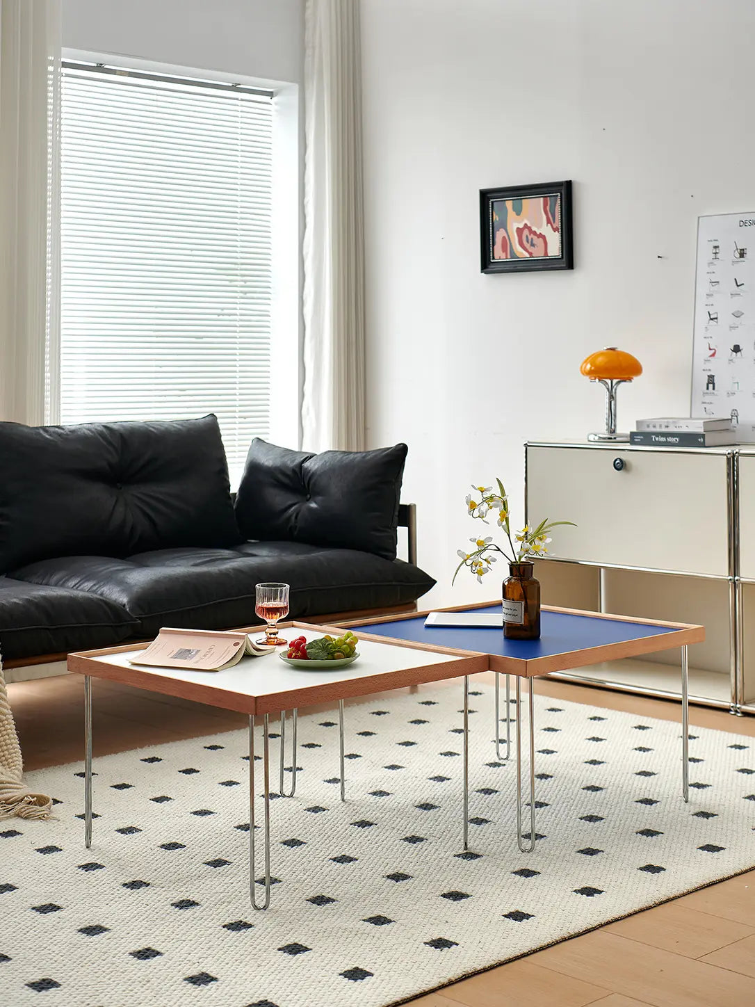 Irene Patterned Glass Square Coffee Table