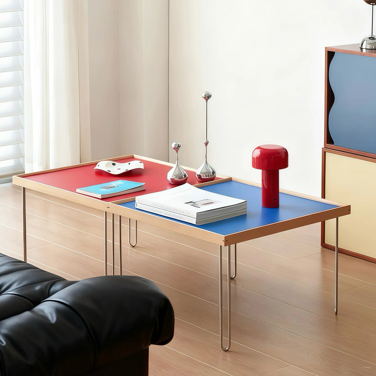 Irene Patterned Glass Square Coffee Table