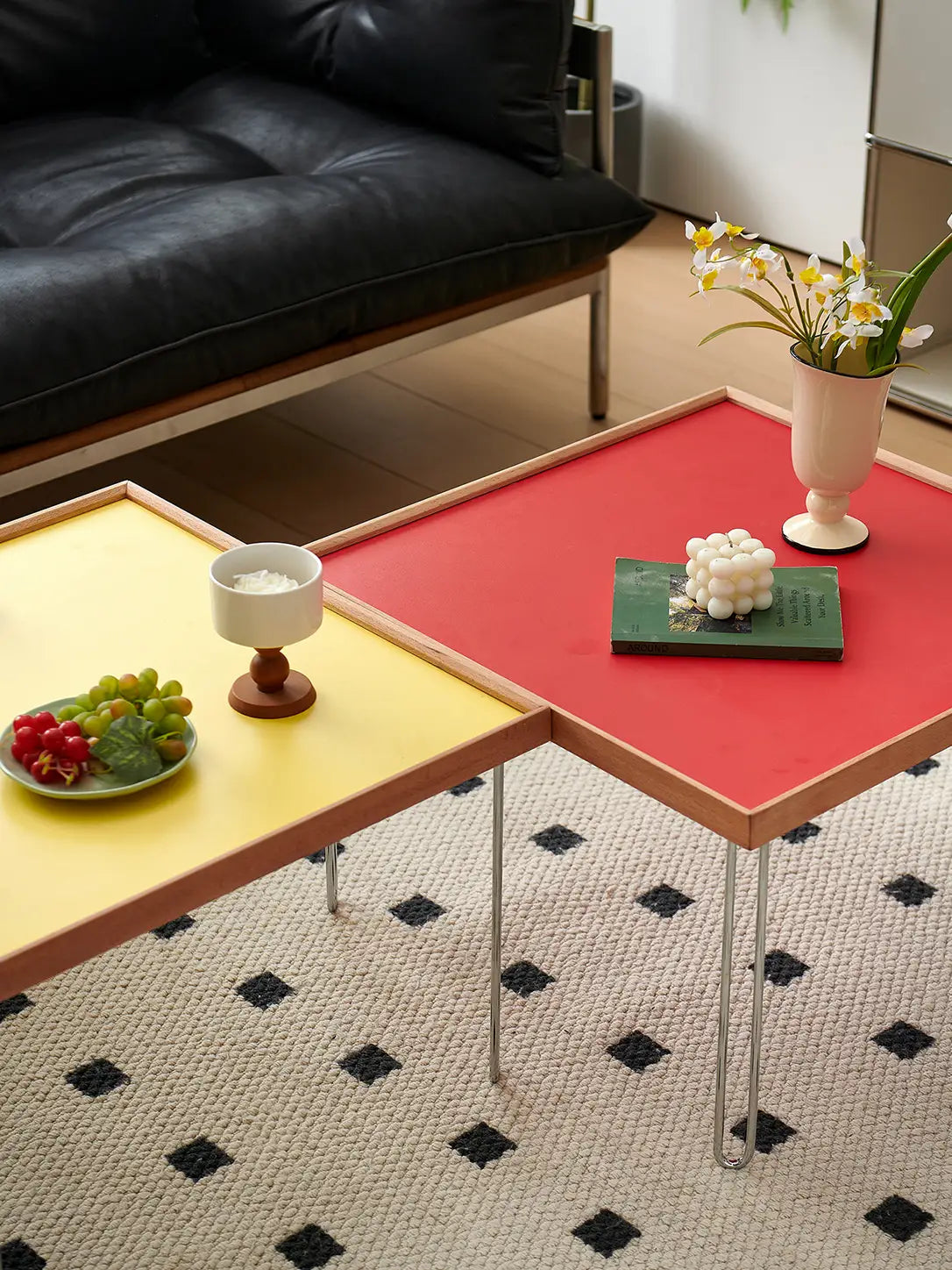 Irene Patterned Glass Square Coffee Table