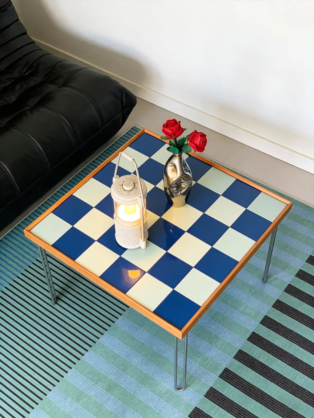 Irene Patterned Glass Square Coffee Table