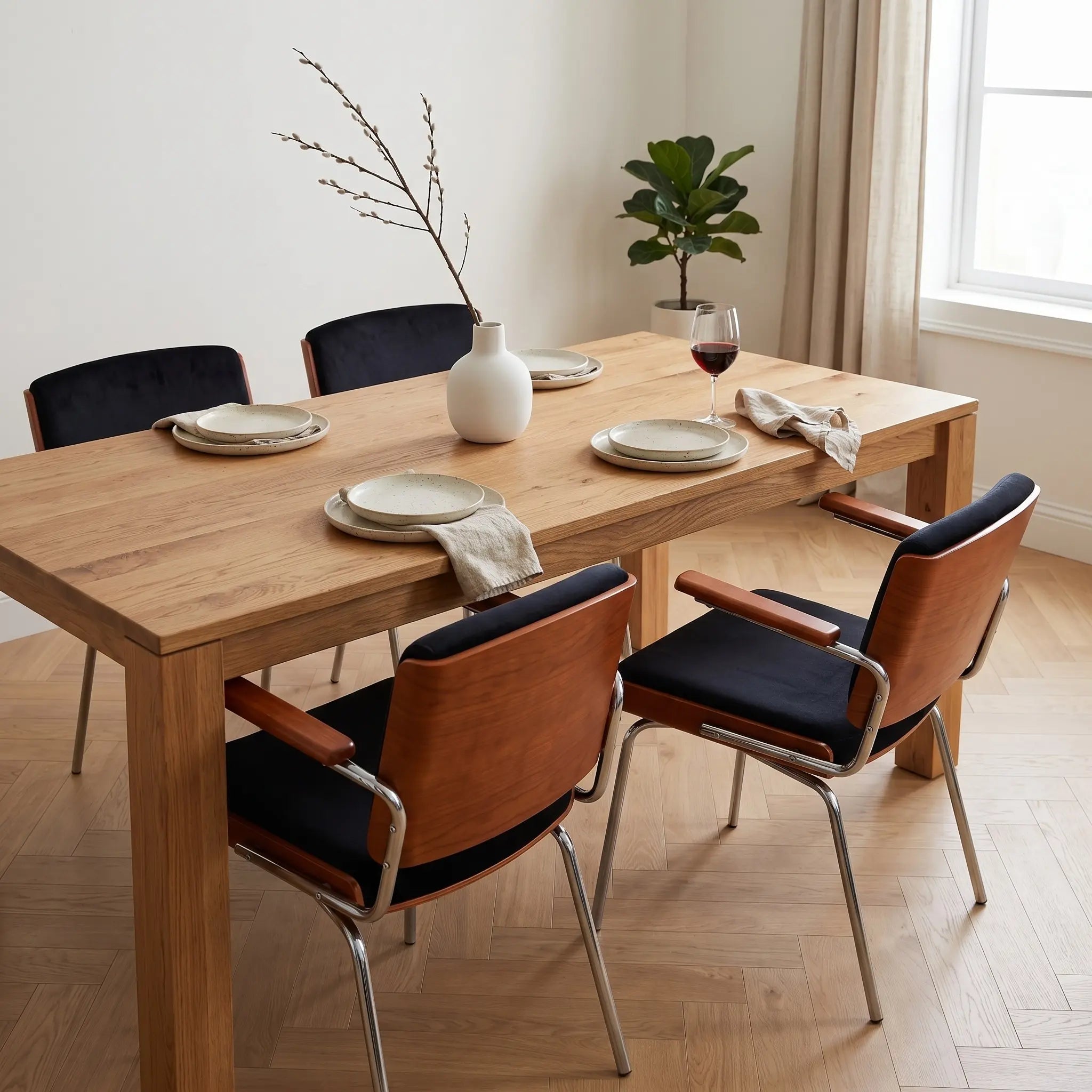 Dune Wood & Iron Dining Chair