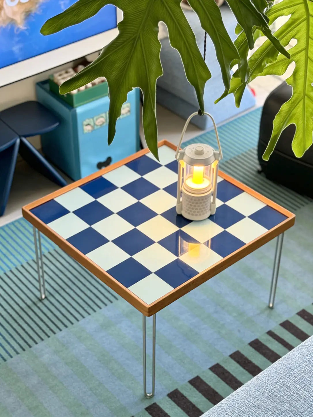 Irene Patterned Glass Square Coffee Table