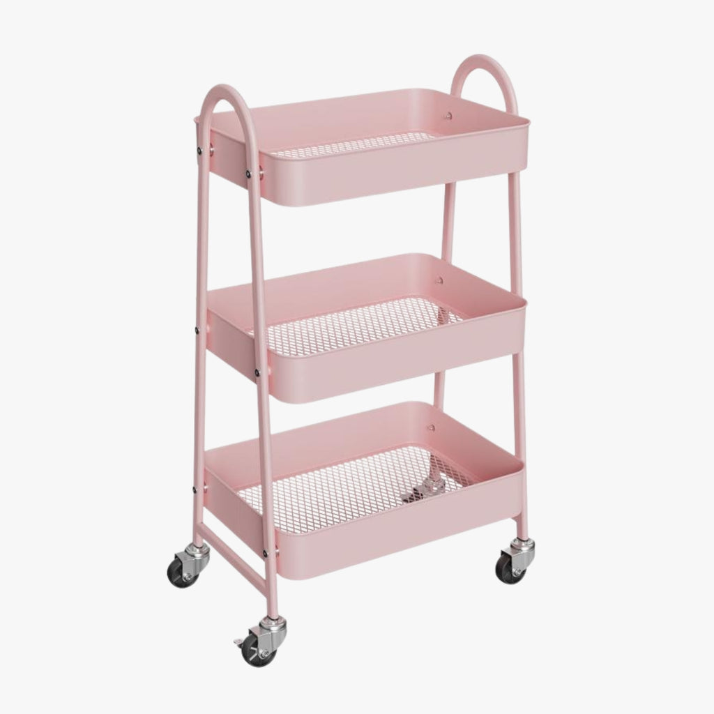 3 Tier Metal Storage Utility Cart with Wheels