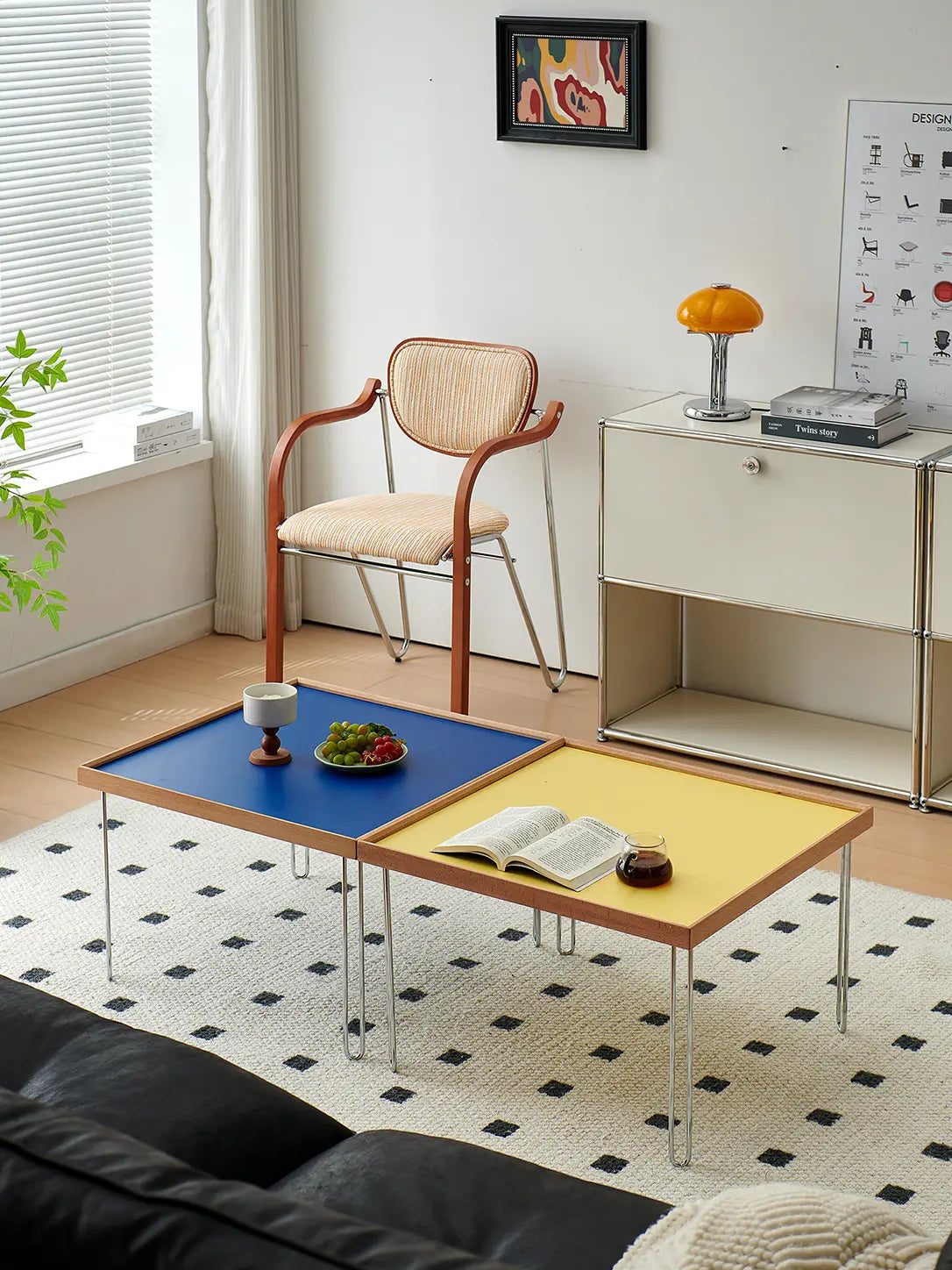 Irene Patterned Glass Square Coffee Table