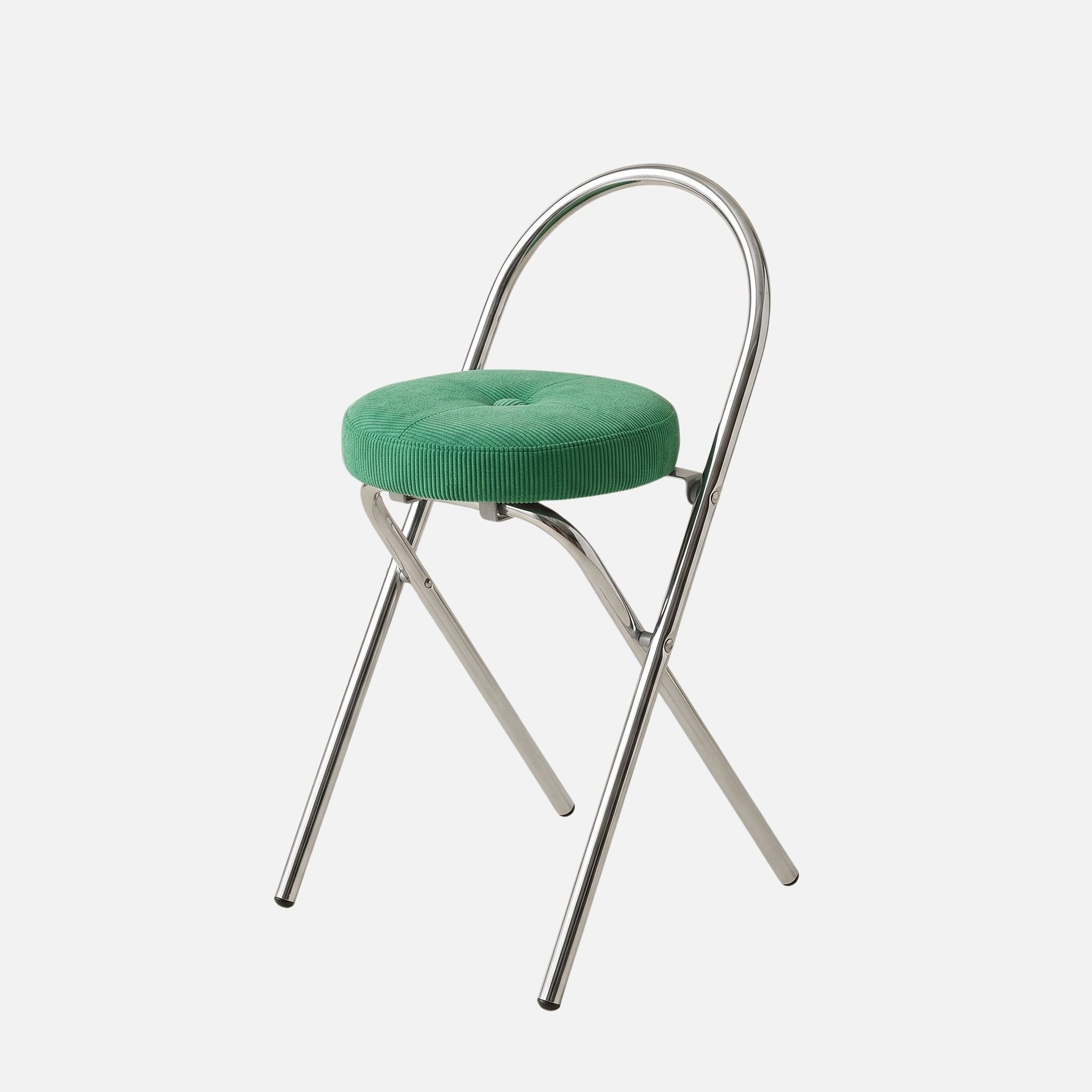 Miro Steel Corduroy Bar Stool