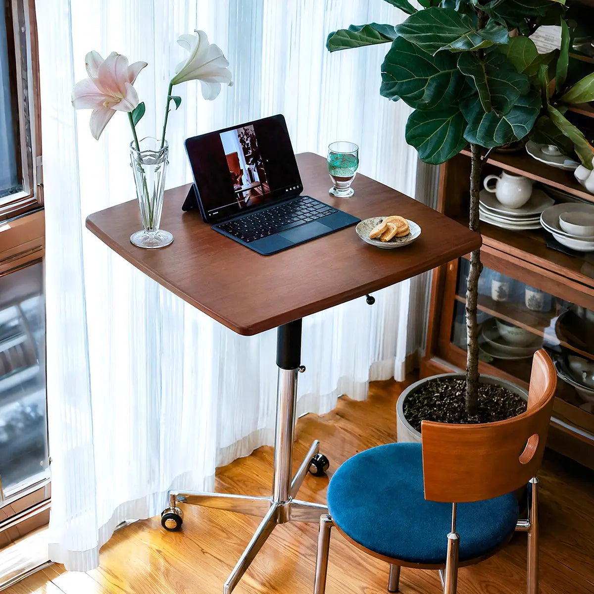 Elevora desk used for seated laptop work