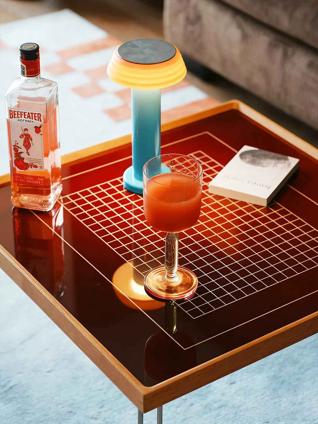 Irene Patterned Glass Square Coffee Table