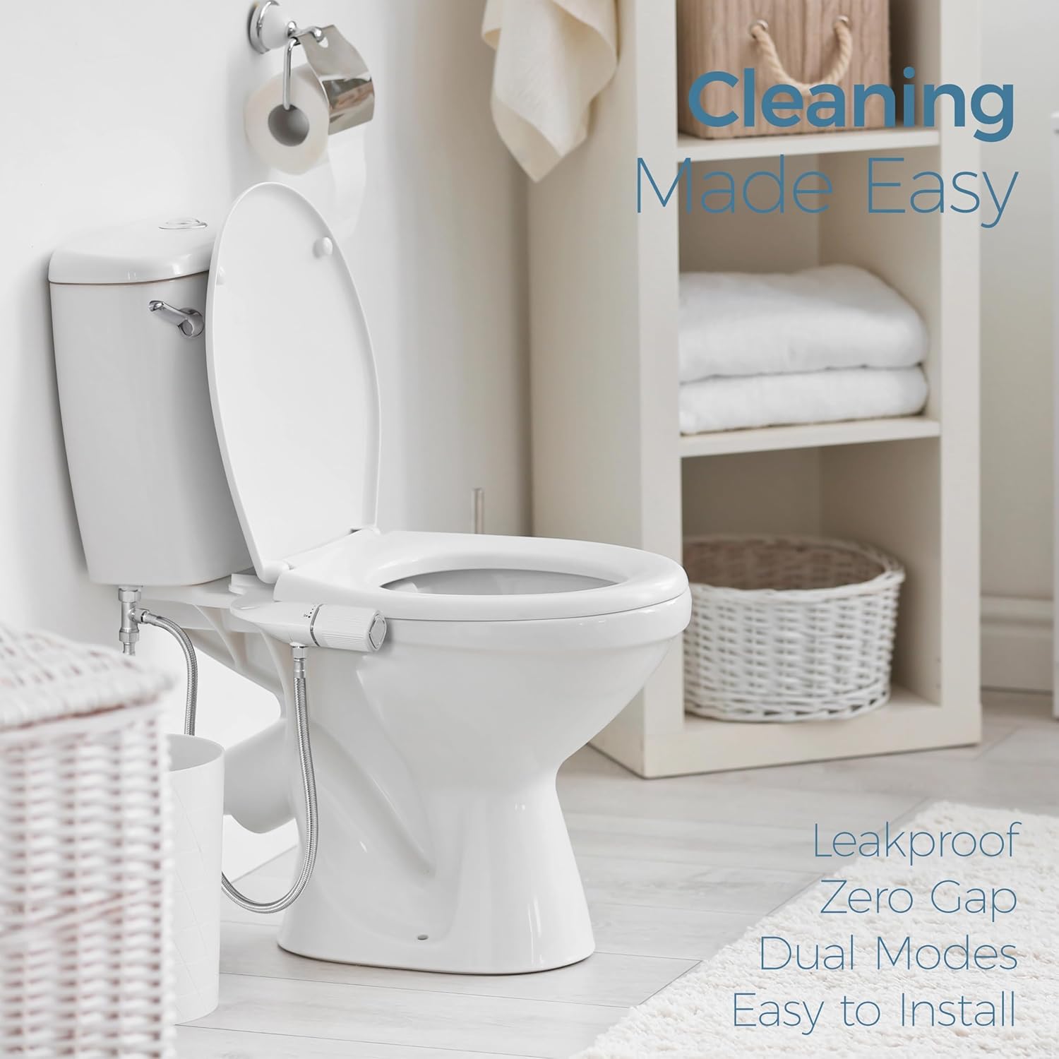 Ultra-Slim Bidet Attachment for Toilet