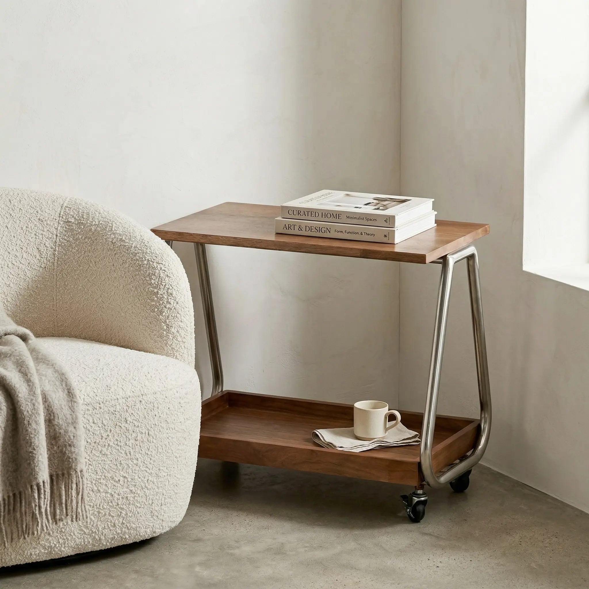 Taro Wood Storage Cart