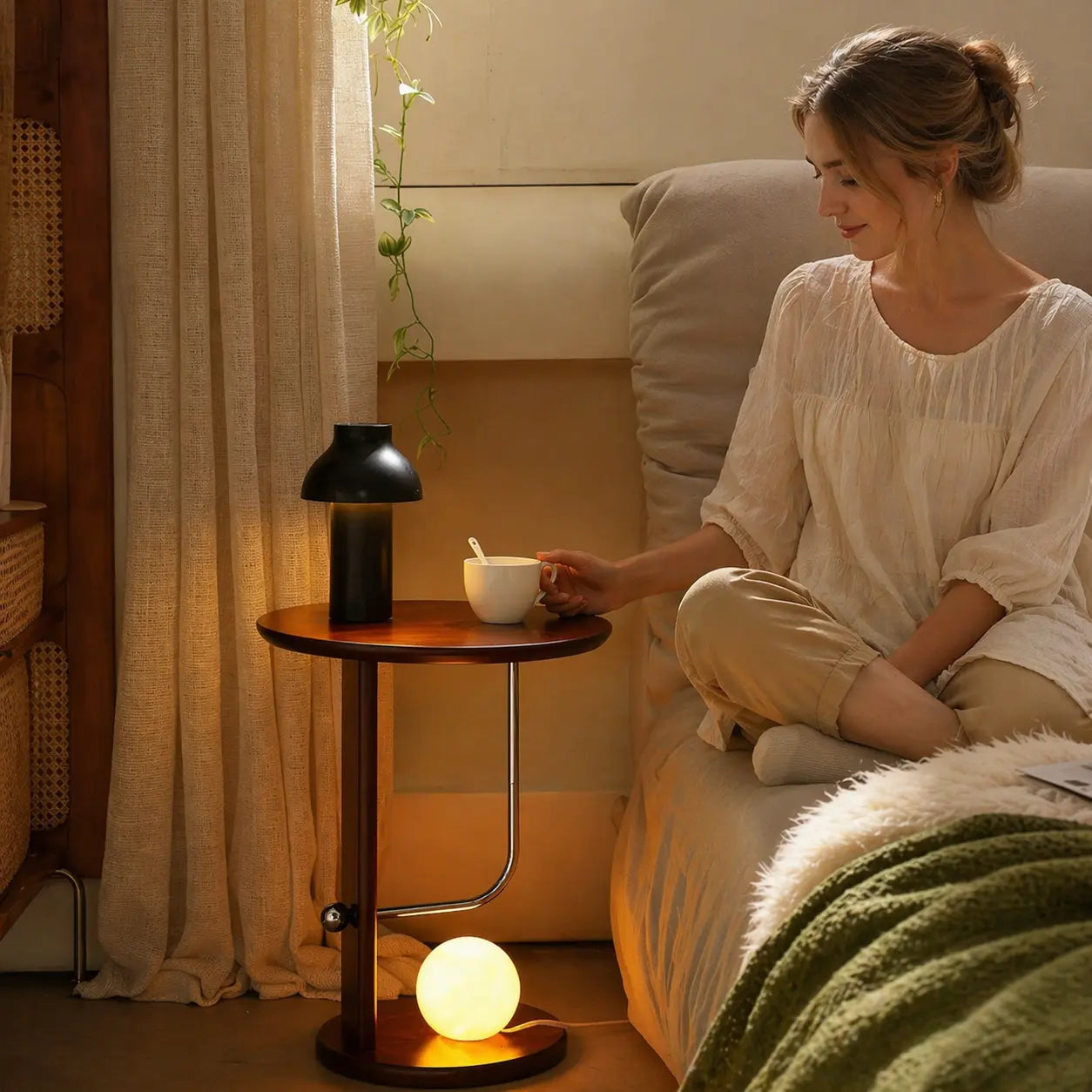 Sile Wood Side Table