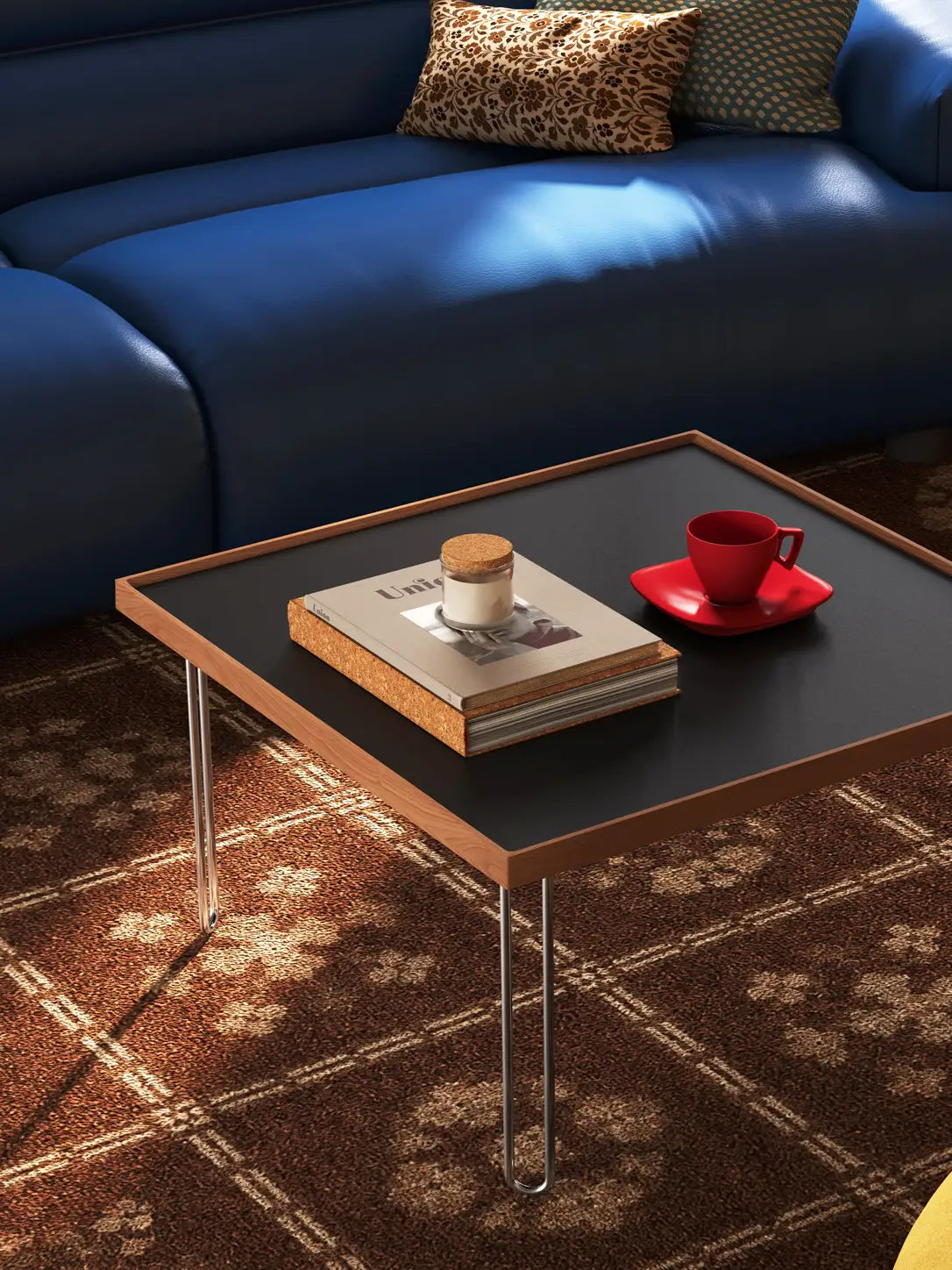 Irene Patterned Glass Square Coffee Table