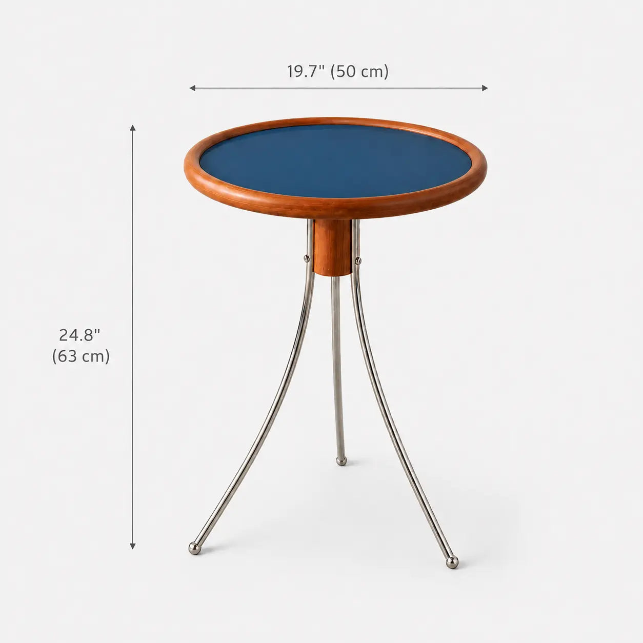 Cielo Cherry Wood Round Side Table