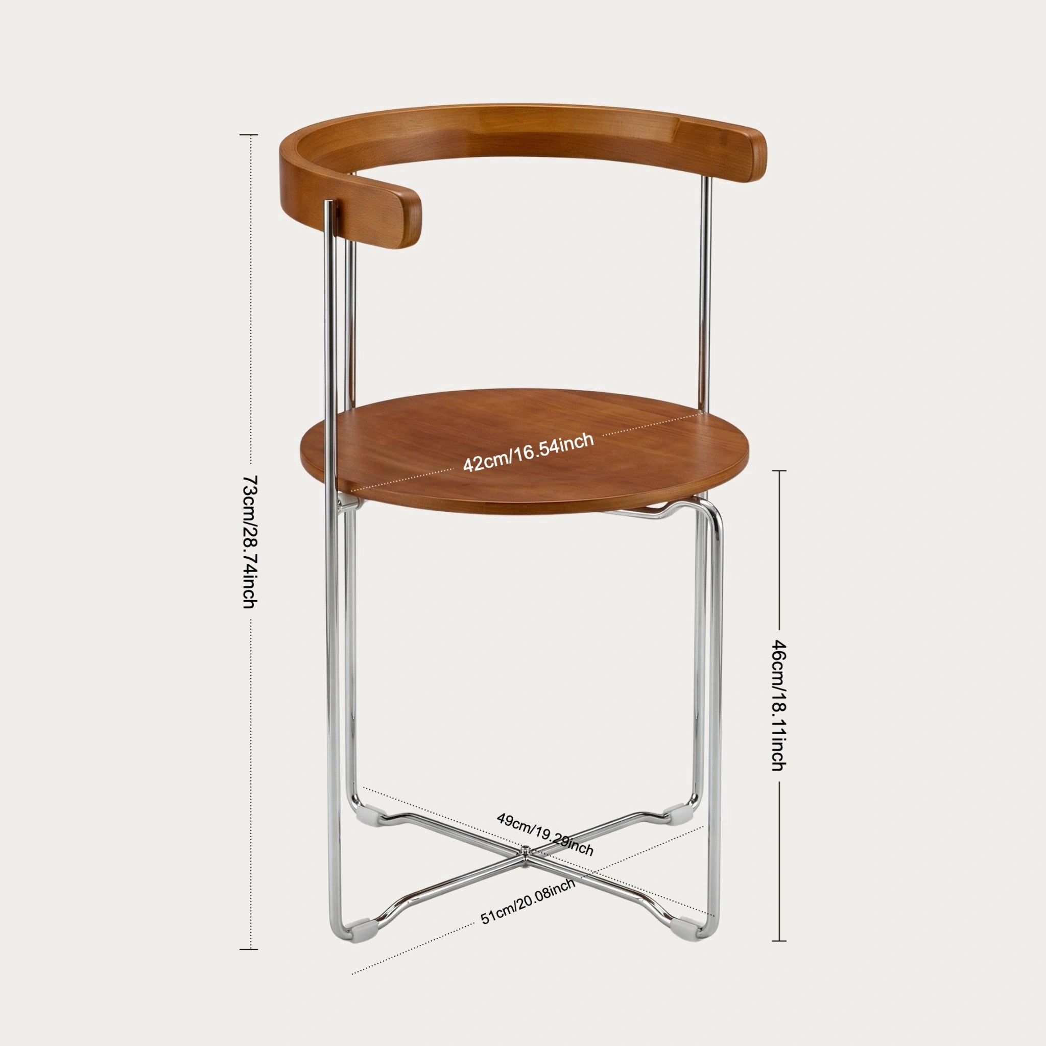 Kael Walnut Folding Chair