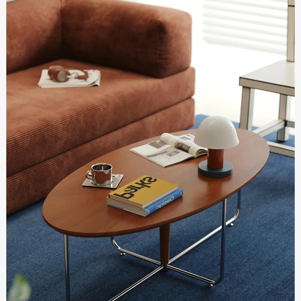 Oren Wood Oval Coffee Table
