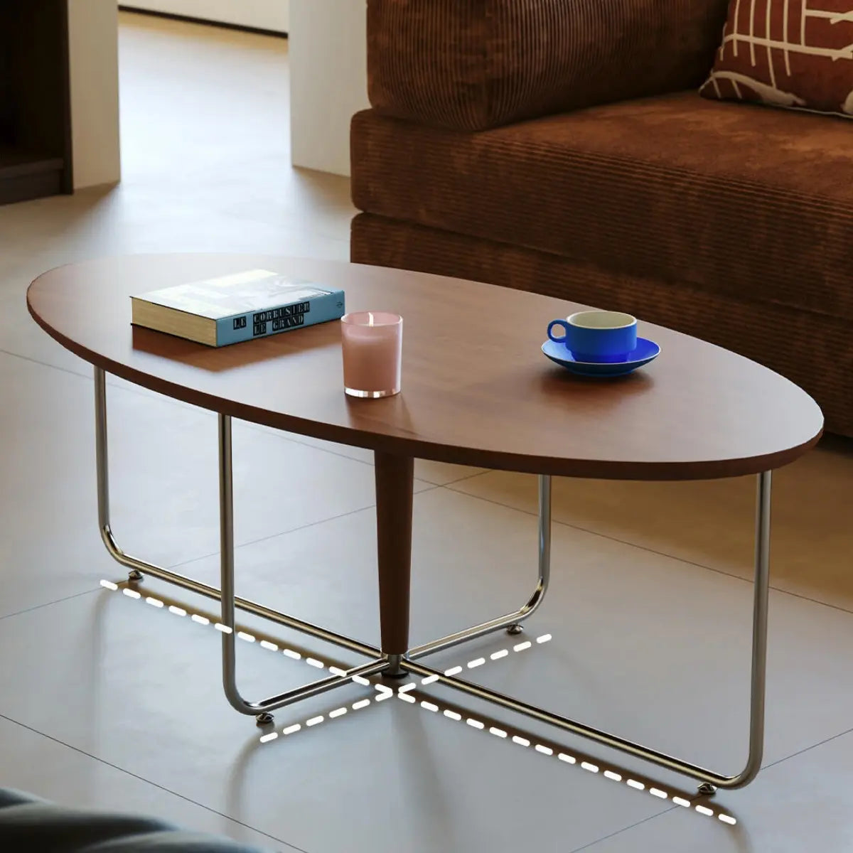 Oren Wood Oval Coffee Table