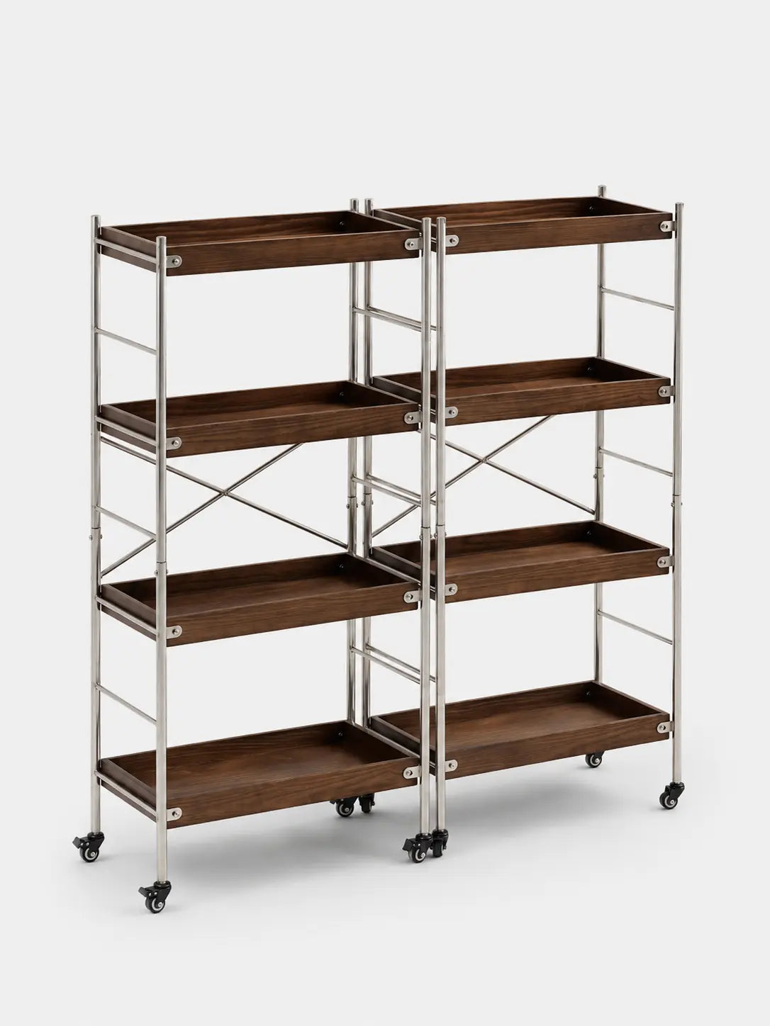 Tove Solid Ash Wood Rolling Cart