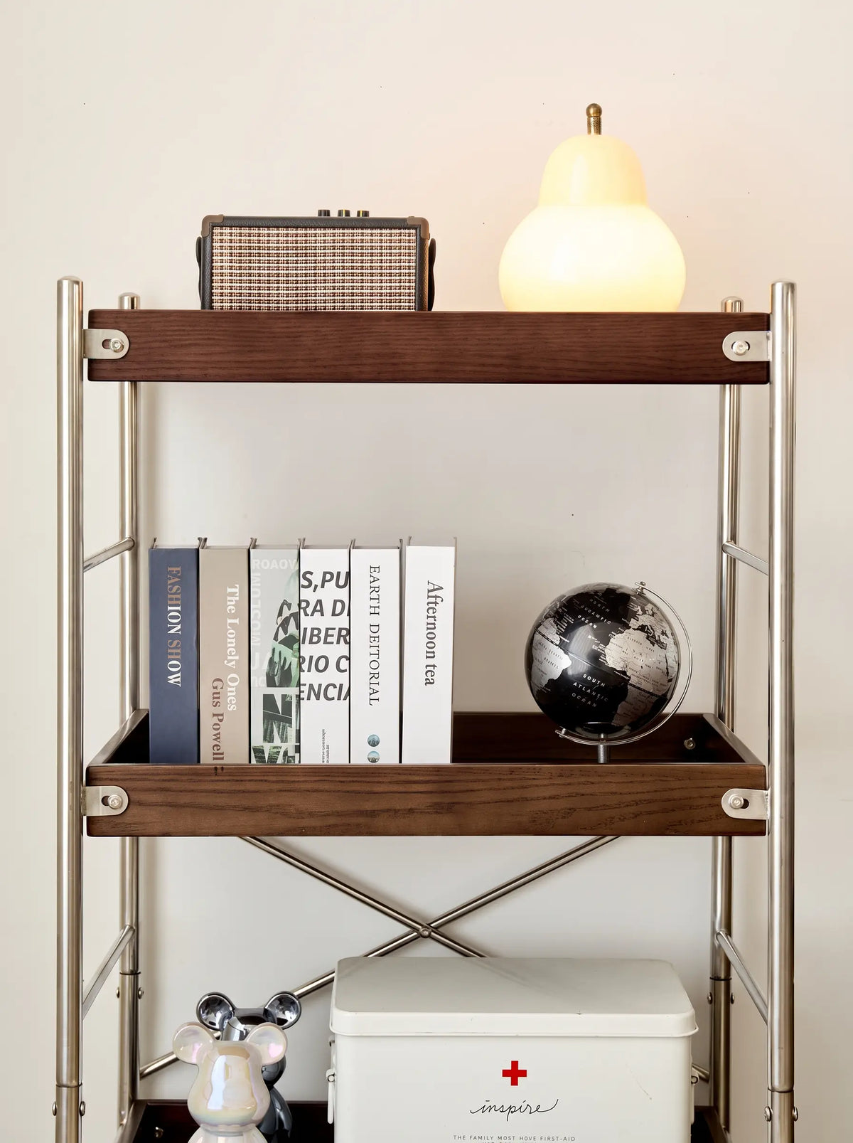 Tove Solid Ash Wood Rolling Cart