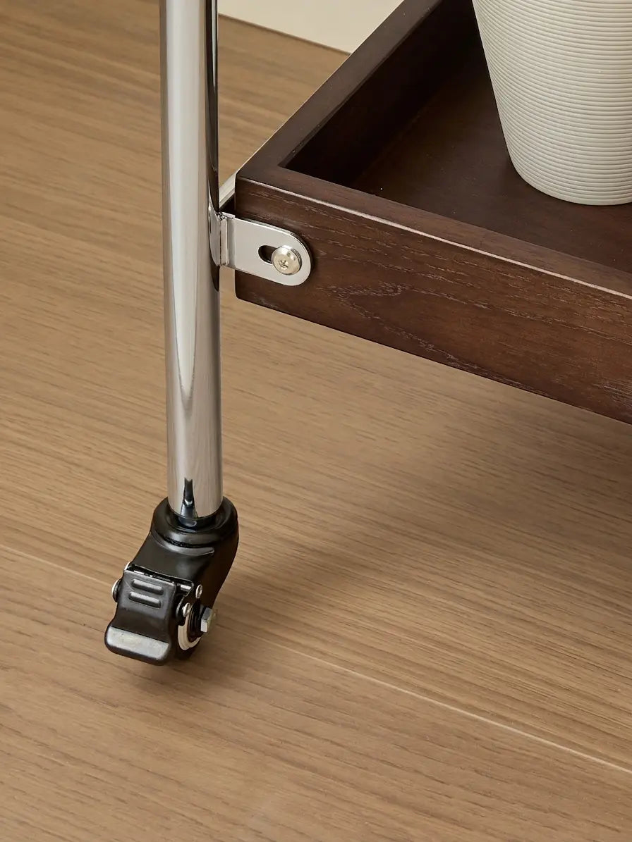 Tove Solid Ash Wood Rolling Cart