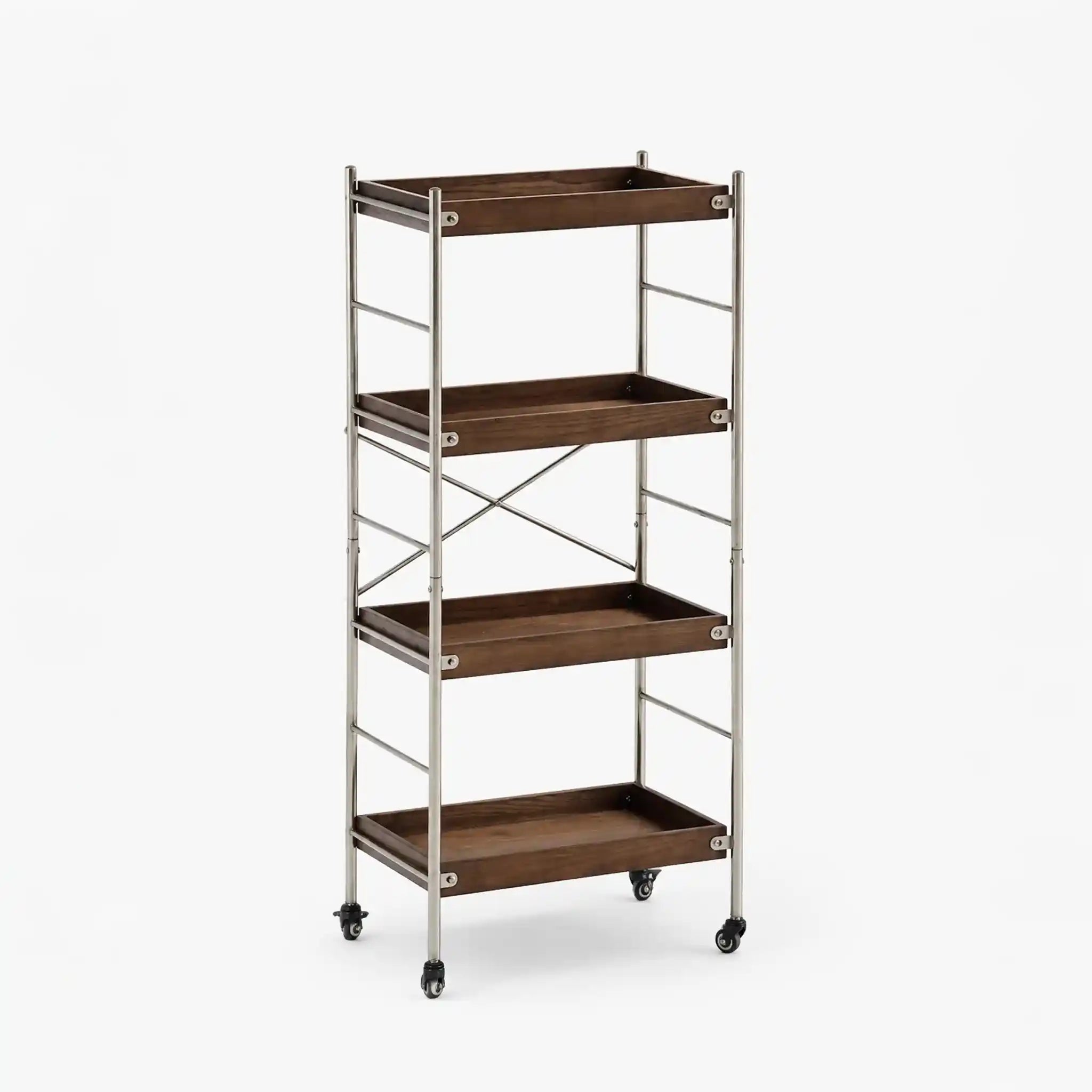 Tove Solid Ash Wood Rolling Cart