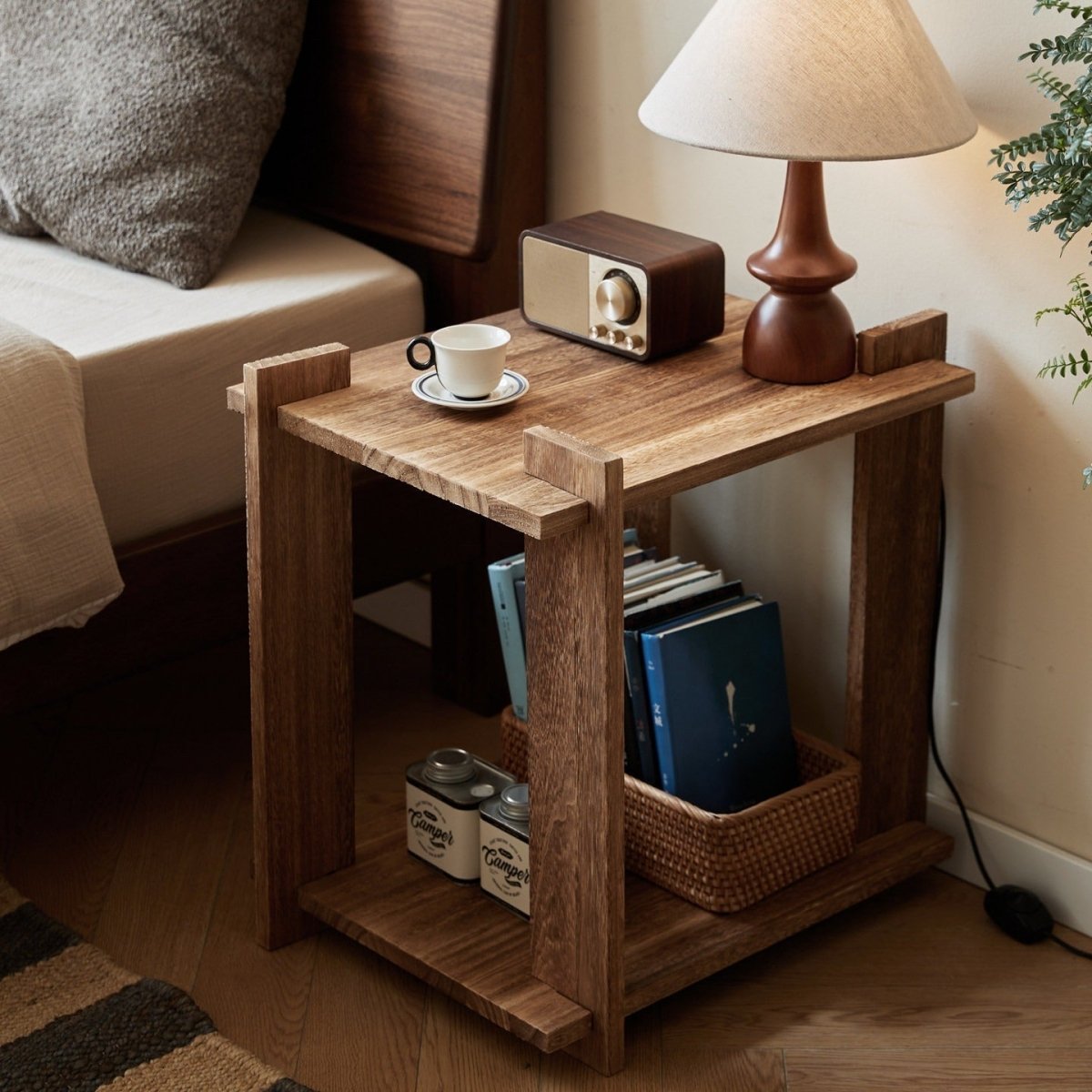 Cove Solid Wood Bedside Table - Esspur