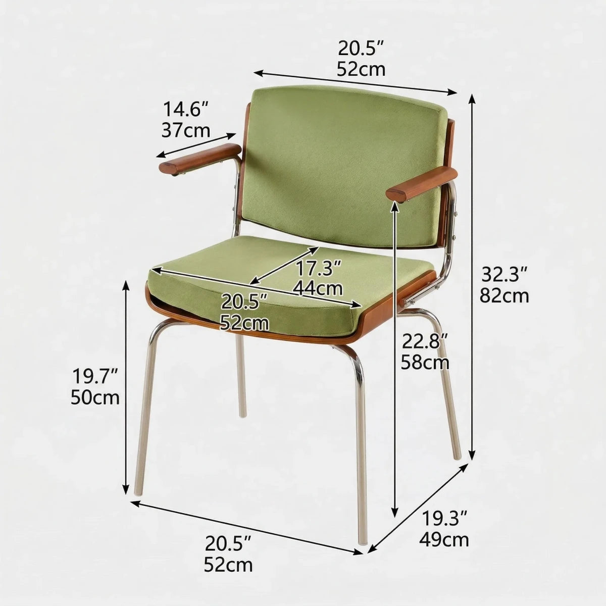 Dune Wood & Iron Dining Chair - Esspur
