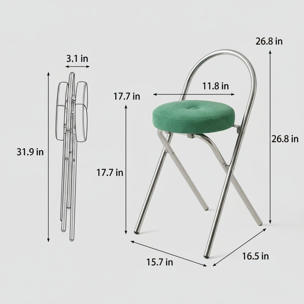 Miro Steel Corduroy Bar Stool - Esspur