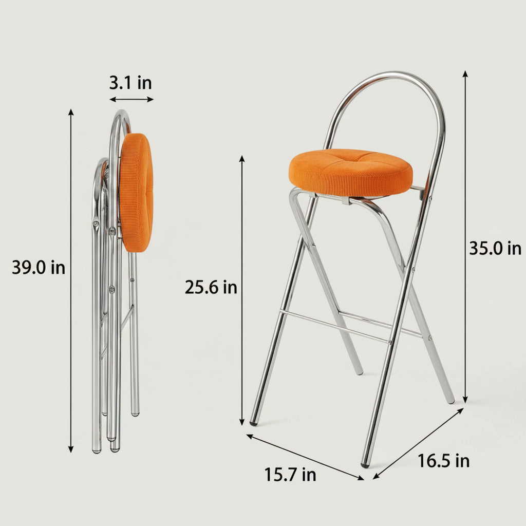 Miro Steel Corduroy Bar Stool - Esspur