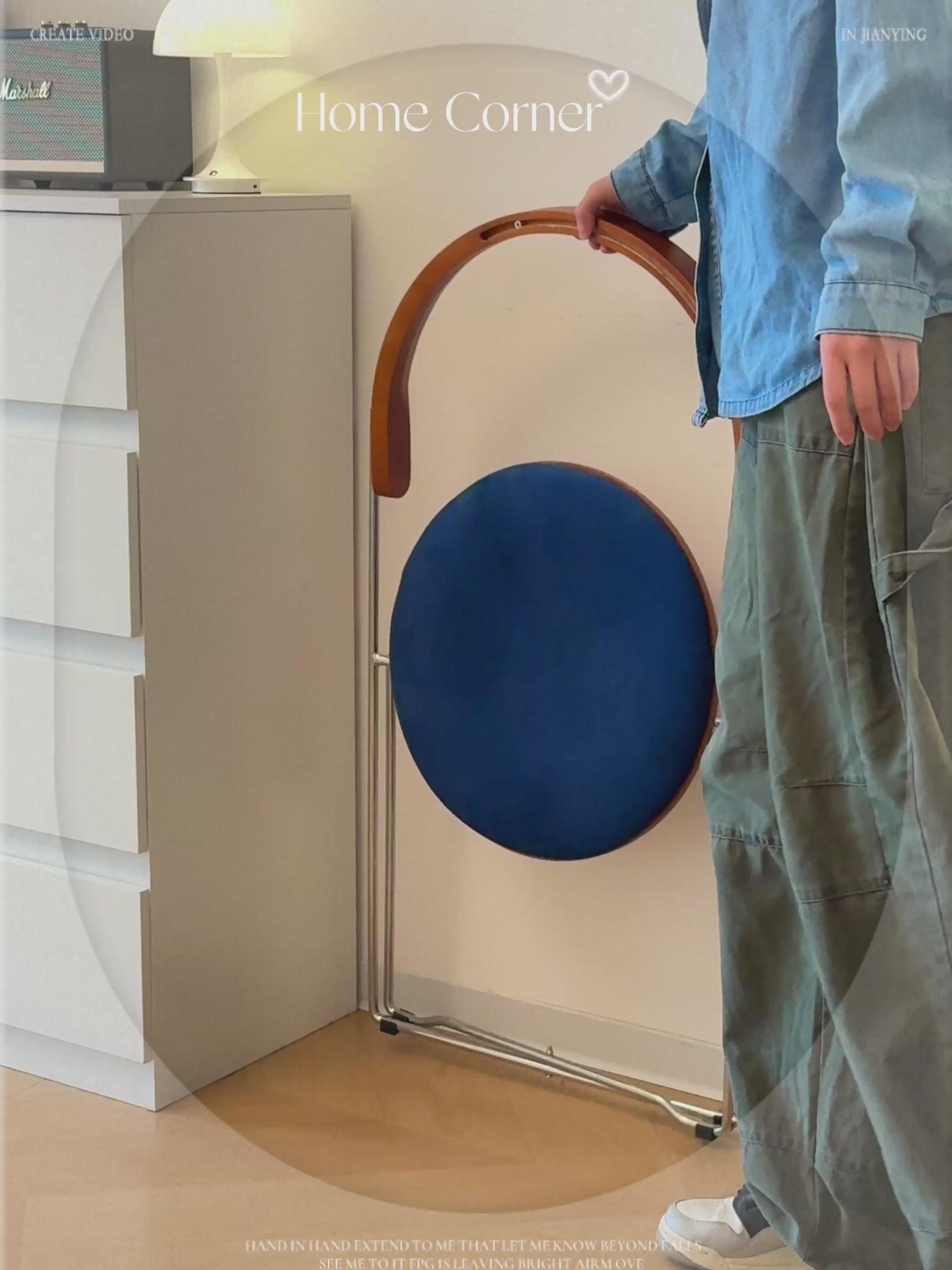 Load video: Kael Walnut Folding Chair