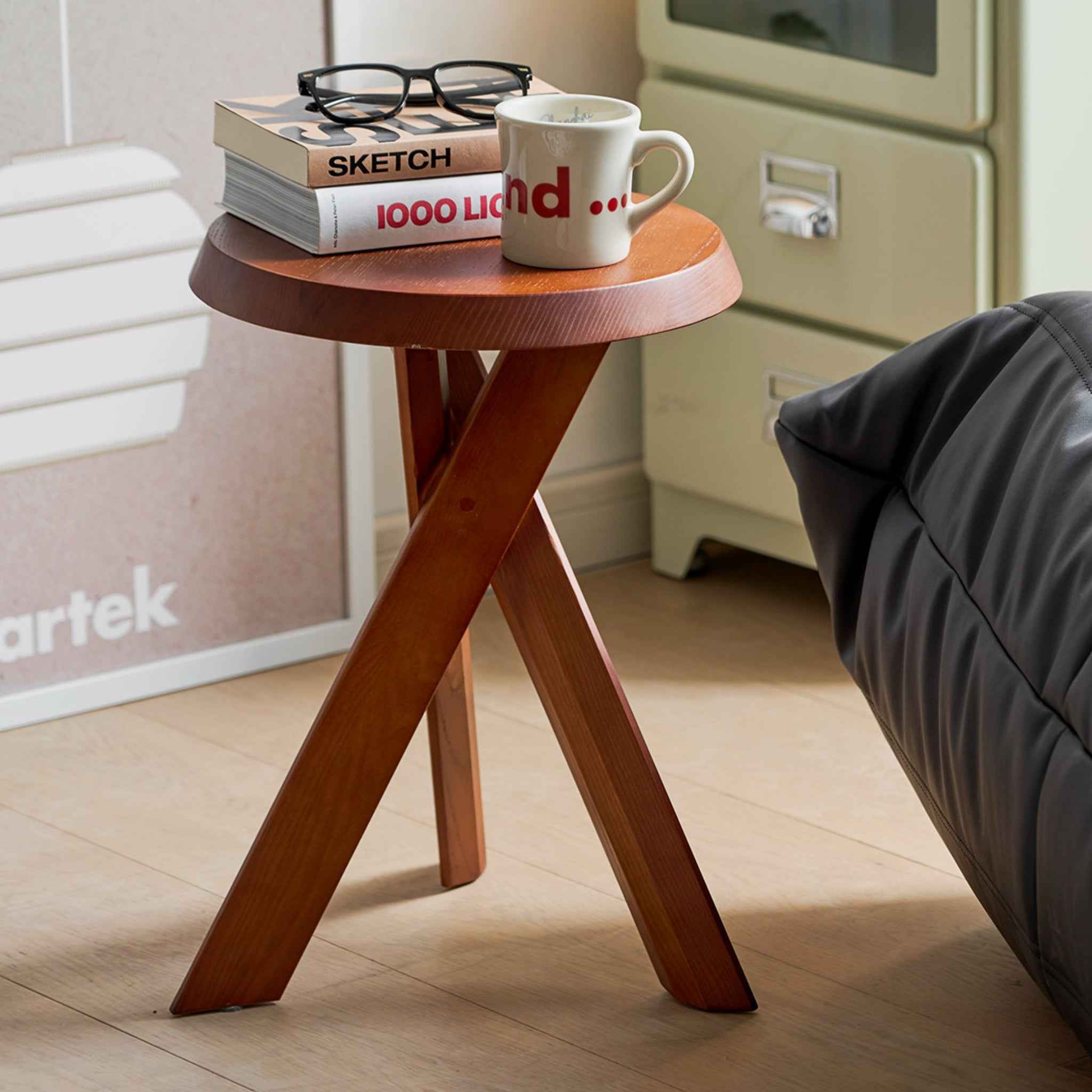 Savi Wood Side Stool - Esspur